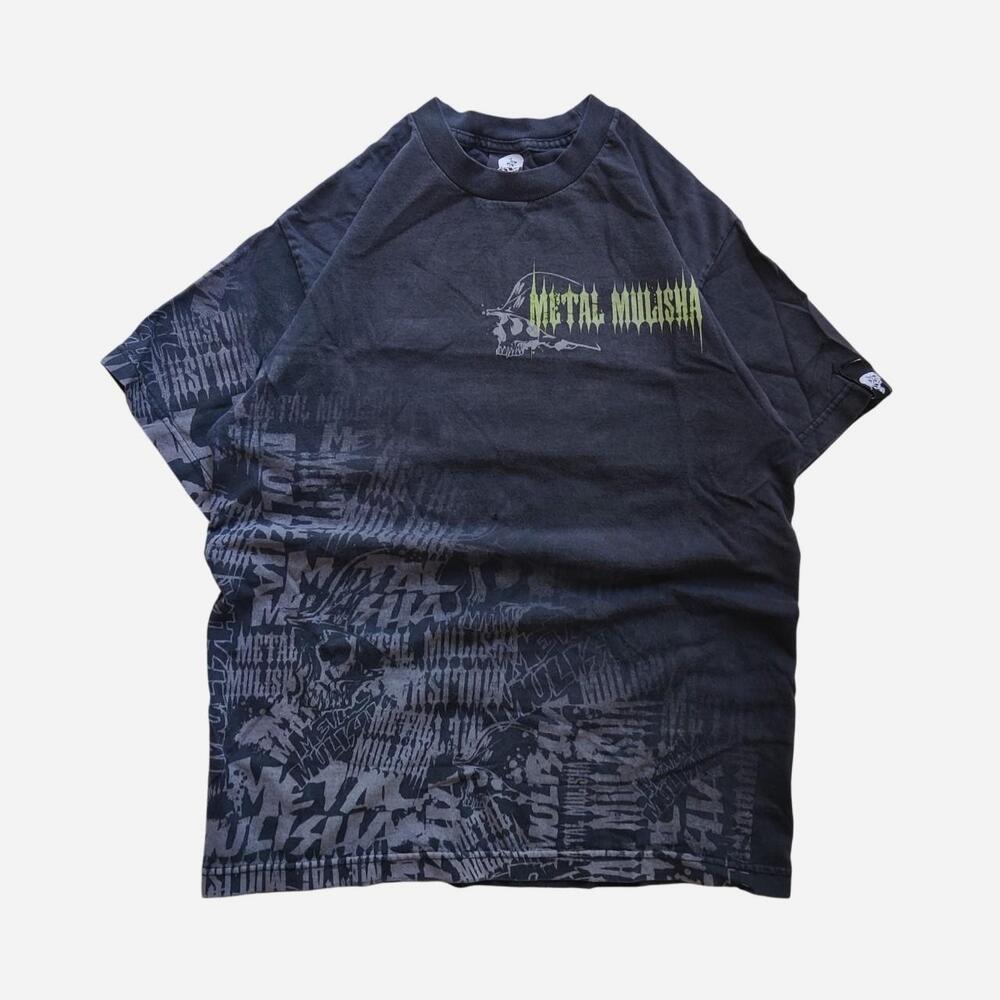 Y2K Metal Mulisha faded black graphic tee